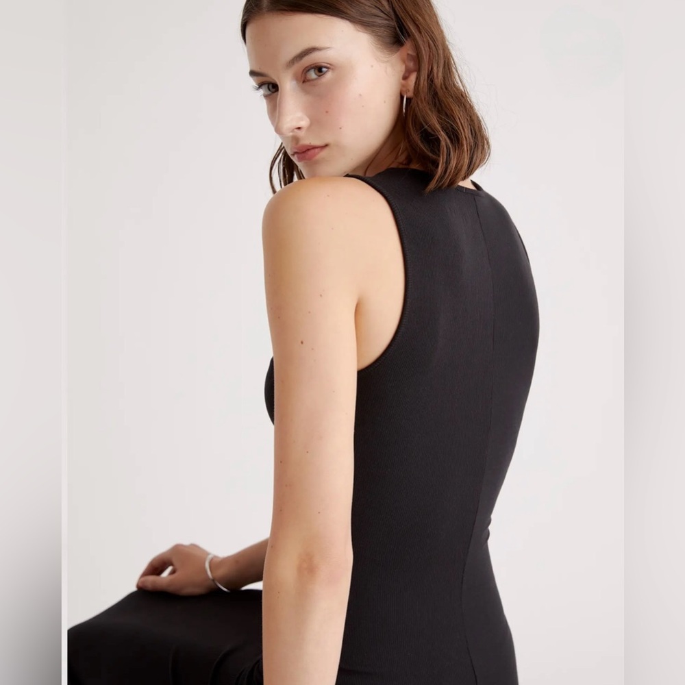 Quince Tencel Rib Knit Tank Midi Dress XS NWT - Picture 6 of 8